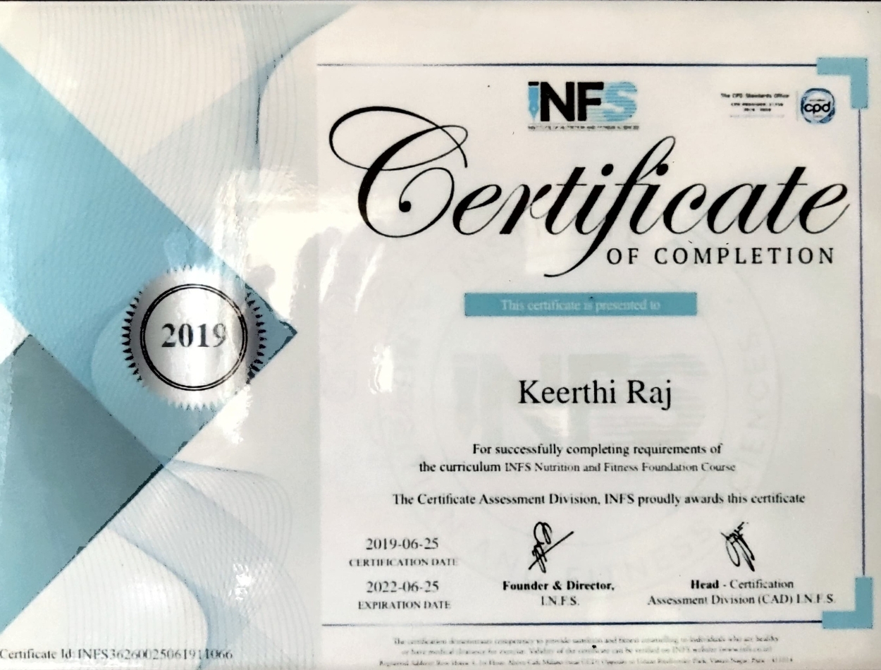INFS Nutrition Certification
